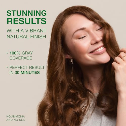 Image of Naturigin Permanent Hair Color, 6.34 Dark Copper, Ammonia Free, 100% Gray Coverage, Nourishing Natural Formula, For All Hair Types, Long-Lasting, Vegan & Cruelty-Free, 1 Pack