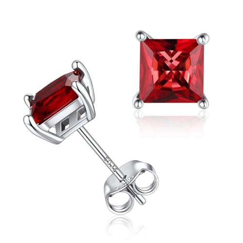 ChicSilver 925 Sterling Silver Red...