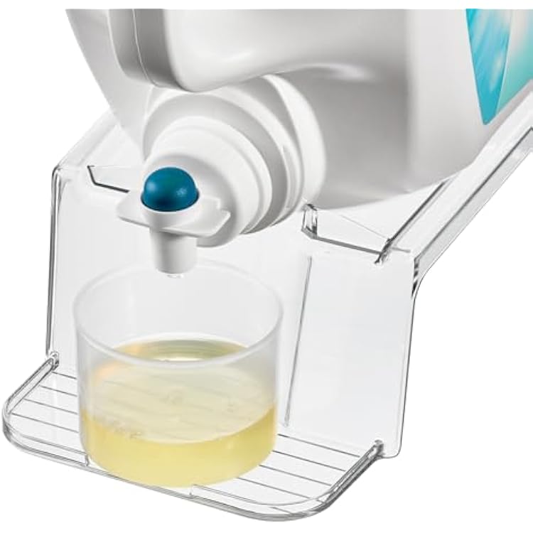 iDesign Laundry Detergent Holder, Liquid Detergent Stand for Laundry Room Organization, Clear