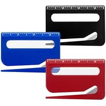 3-Pack Letter Openers with Ruler & Magnifier - Envelope & Package Slitter Tool, Safe Paper Cutter for Mails, Envelopes, Packages