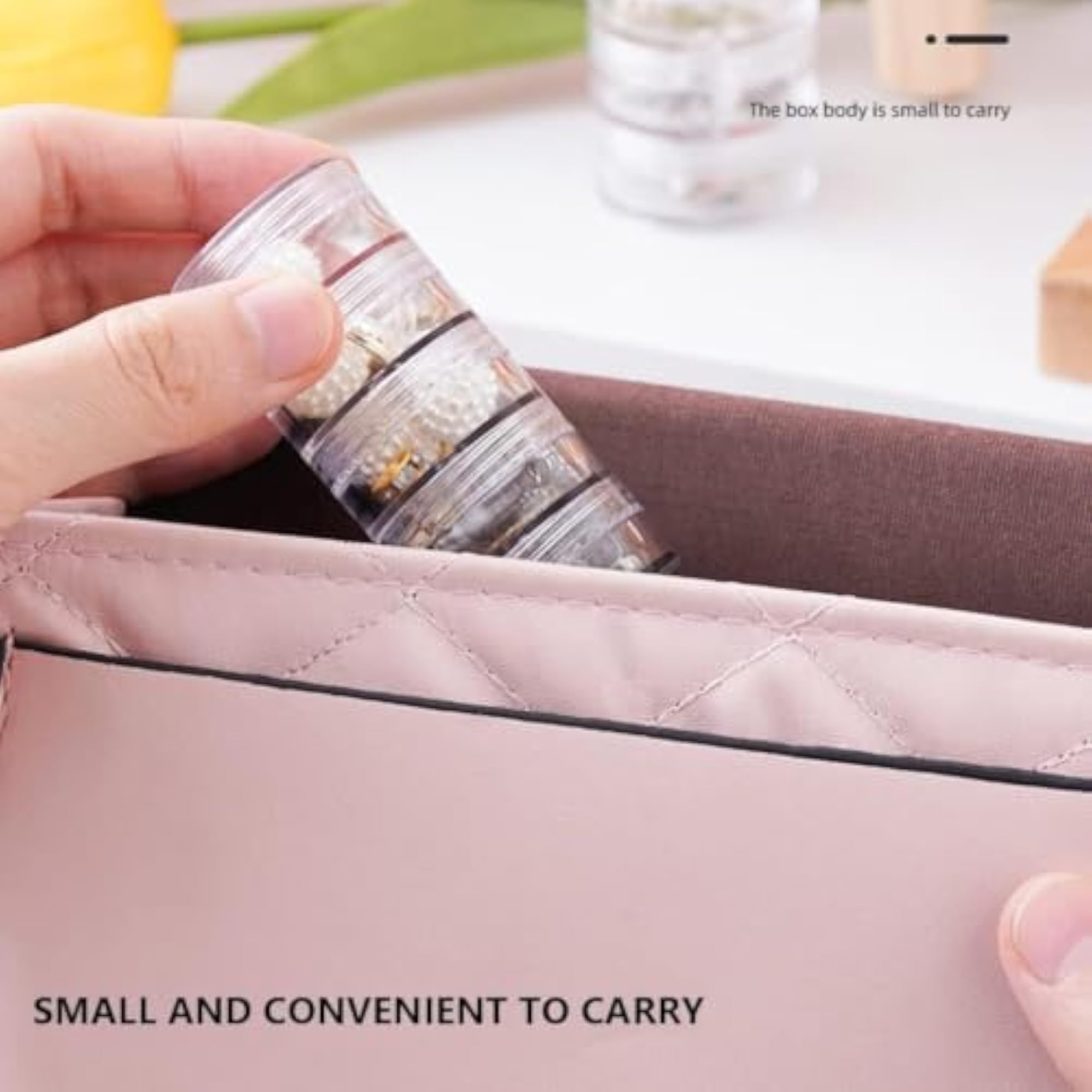 Stackable Clear Plastic Round Storage Jars, 5 Layer Cosmetic & Jewellery