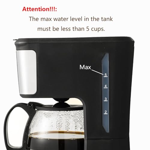 Nehilumn 5-Cup Programmable Coffee Maker