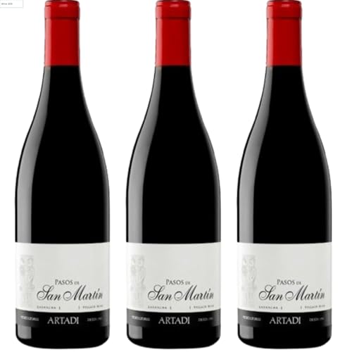 Artazu Pasos de San Martín Garnacha Tinto con Crianza, Vino Ecológico de Navarra con Personalidad, Elegancia y Carácter Frutal Equilibrado| 3 botellas