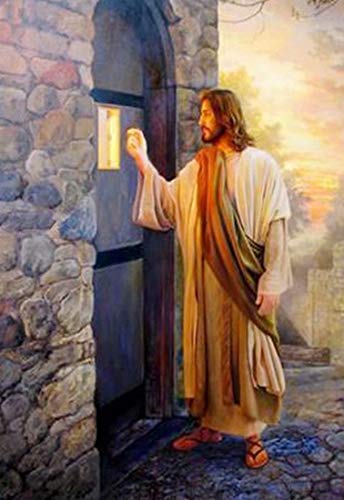 LPRTALK DIY 5D Diamond Painting by Number Kit, Full Drill Diamonds Painting Religion Jesus is Coming Rhinestone Embroidery Cross Stitch Supply Arts Craft Canvas Wall Decor 12X16 inches