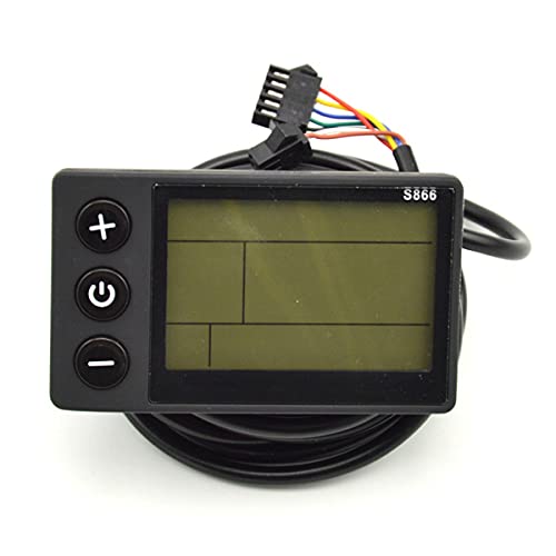 Compteur LCD S866 ebike avec affichage intelligent et prise SM étanche 36V-48V