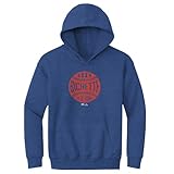 500 LEVEL Bo Bichette New York Vintage Baseball Youth Hoodie Sweatshirt (Heather Royal, Medium)
