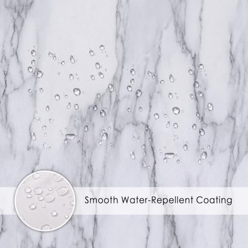 Rideaux de douche polyester lavable 91x183 avec crochets ourlet lesté - 6