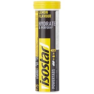 Isostar Powertabs Zitrone, isotonisches Getränk,Sportdrink für intensives Training, 1er Pack (in 1Tube 10 Tabs)