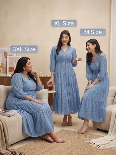 Image of Leriya Fashion Maxi Dress for Women | Western Summer Georgette Stylish A-line Dress for Beach Party Outfits | Western Summer Black One Piece Knee Length Dresses for Woman