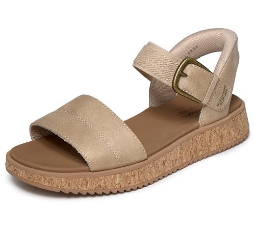 Skechers Bobs Sun Vibe Be Corky sandale plate femme contre pieds fatigués
