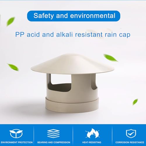Chapeau de cheminée résistant aux intempéries avec base ronde réglable - 4
