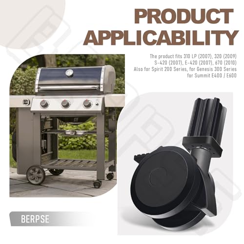 Roulette verrouillable de rechange anti-vibration pour Weber Genesis 2007-2011
