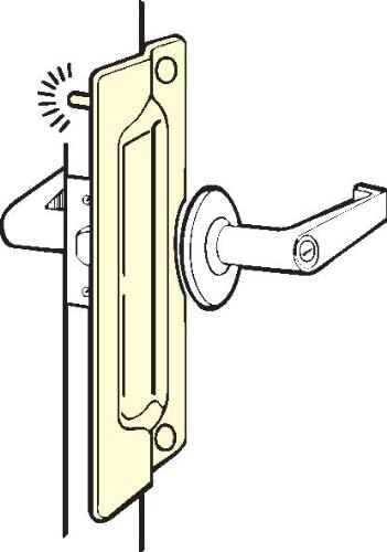 Don-Jo PLP-211 12 Gauge Steel Pin Latch Protector with EBF Fastener, Satin Chrome Plated, 3" Width x 11" Height, for Outswinging Doors (Pack of 10)