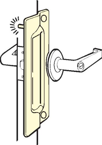 Don-Jo PLP-211 12 Gauge Steel Pin Latch Protector with EBF Fastener, Satin Chrome Plated, 3