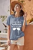 Women I'm Not Like A Regular Mom I'm A Cool Mom Funny Saying T Shirt Women O Neck Tops Tee (XX-Large, Light Blue)