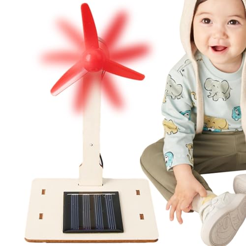 Arroopu Éolienne Solaire, Modèle d'éolienne de Bureau Bricolage, Jouets d'apprentissage et d'éducation Un Excellent Cadeau de Pâques pour Les d'halloween de Noël pour Les