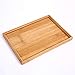 QMZDXH Plateau De Service avec Poignées, Rectangulaire Plateaux De Service en Bambou Naturel Idéal pour Petit Déjeuner Pain Fruits Bambou Bambou