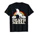 Funny Death Metal Unicorn and Rainbow T-Shirt