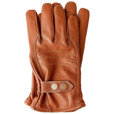 Riparo Men's Winter Nappa Leather Dress Driving Riding Gloves Fleece Lining (Brown, S) Cover