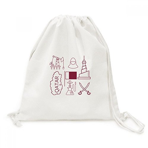 Sac en toile Qatar dessin ville résistant pour simplifier vos sorties et voyages