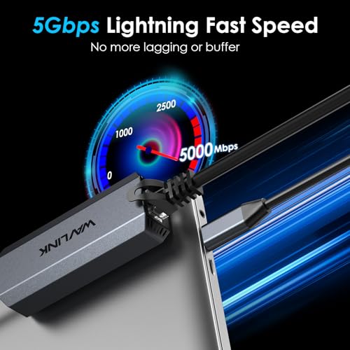 USB C to Ethernet Adapter 5G, WAVLINK 5G Ethernet Adapter for Laptop, Compatible with Type C Device to Network for MacBook, XPS, iPad Pro-USB3.1 Gen 2 Required - image 2