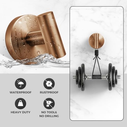 Image of Shower Hooks for Inside Shower,No-Drill Removable&Reusable Towel Hooks for Bathroom,Heavy Duty Suction Cup Hooks for Glass Window,4 Packs(Bronze)