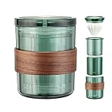 JUNNUK travel pour-over coffee maker with Permanent Filter,Food Grade Material, Reusable Stainless S