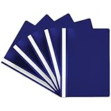 Netuno 5x cartella ad aghi blu scuro formato A4 cartellina ad aghi in polipropilene cartellina portadocumenti plastica colorata copertina trasparente per documenti ufficio scuola report file