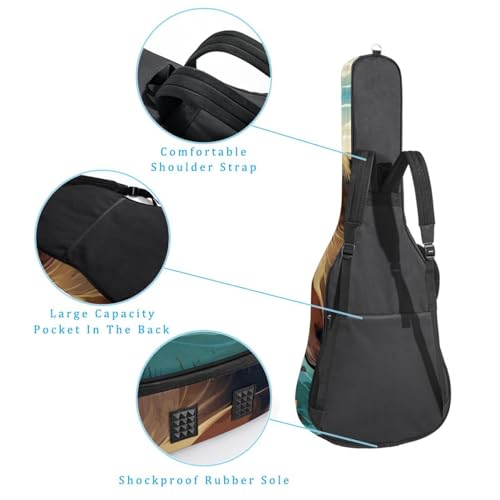JRHEJTFZ Housse pour guitare acoustique de 1,9 cm d’épaisseur – Imperméable – Durable et élégant – Dieu amusant de la richesse, Multicolore 5., 42.9×16.9×4.7 in, Motif imprimé tendance - Les Beatles, Paul McCartney, John Lennon, RIngo Starr, George Harrison JRHEJTFZ Housse pour guitare acoustique de 1,9 cm d'épaisseur - Imperméable - Durable et élégant - Dieu amusant de la richesse, Multicolore 5., 42.9x16.9x4.7 in, Motif imprimé tendance – Image 4