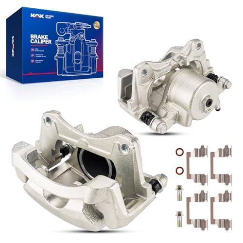Image of KAX Front Brake Caliper Compatible with Chevrolet Malibu 2004-2012, Pontiac G6 2005-2010, Saturn Aura 2007-2009, Pontiac Solstice 2006-2009, Saturn Sky 2007-2010, #18B4910A+18B4911A Brake Caliper