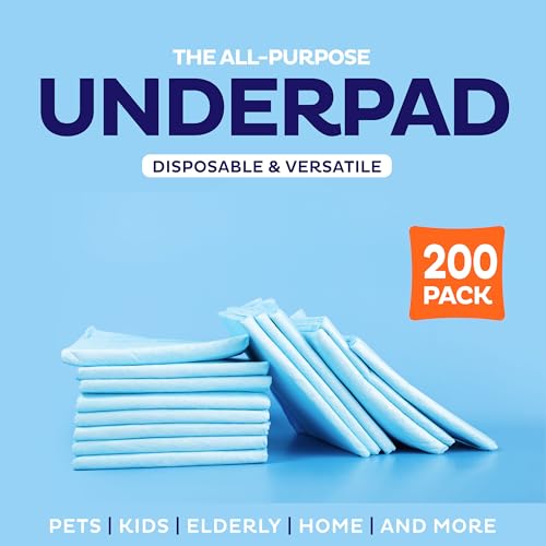 Image of Chucks Pads Disposable [200-Pack] Underpads 23x36 Incontinence Chux Pads Absorbent Fluff Protective Bed Pads, Pee Pads for Babies, Kids, Adults & Elderly | Puppy Pads Large for Training Leak Proof