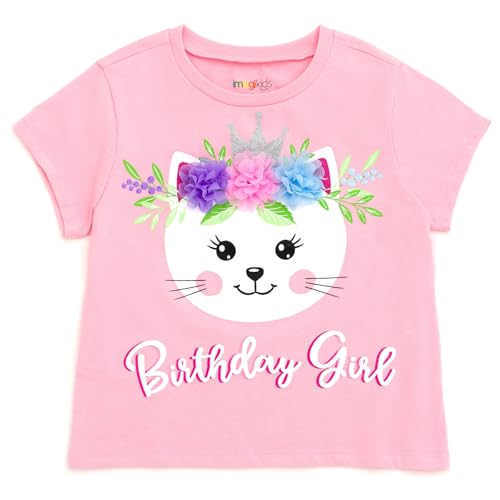 Image of imagikids Birthday Girl Outfit - T-Shirt, Tulle Tutu Skirt, Headband & Satin Sash Set Toddler to Big Kid Sizes (2T - 10-12)
