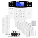 D1D9 24pcs Wireless DIY Home Burglar Alarm System, 4G WiFi GSM, No Monthly Fee,Home Security with App Alert