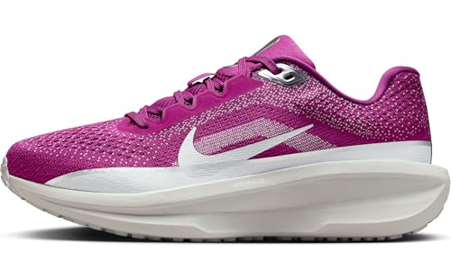Nike Winflo 11 Premium Straßenlaufschuh (Damen), Zapatillas de Correr en Carretera Mujer, Hot Fuchsia Metallic Silver, 42 EU