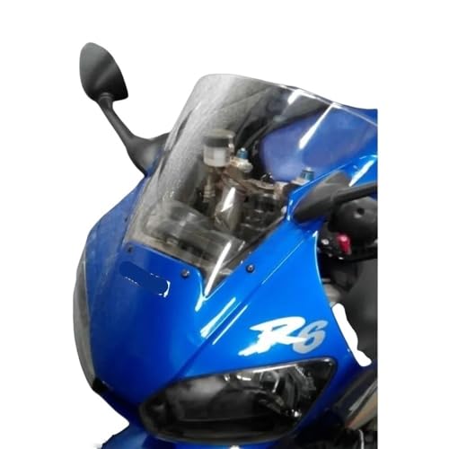 Pare-brise moto YZF-R6 double bulle noir bleu iridium 1998-2002