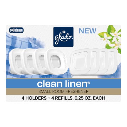 Glade Small Room Freshener Starter Kits, Clean Linen, 4 Devices + 4 Refills, 1.0 fl oz - image 1