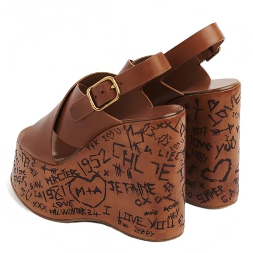 Cork Wedges Heels for Women Platform Sandals Clear Jelly Shoes Chunky Heels for Party Vacation Shoes3