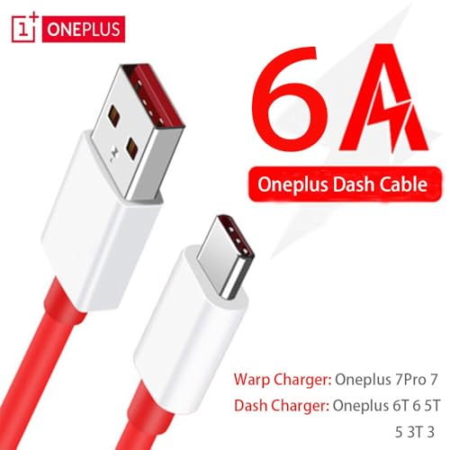 Image of Original Warp Type C Charging /Dash Type C Charging | Fast Charging Cable | Compatible for One Plus 12r /11r /10r /10t /10 /10 pro /9 /9 pro /8T /8 /8pro /7Pro /7T /7TPro /Nord /Ce3 lite | Red (USB to C Cable)