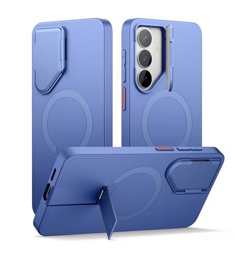 Image of SURITCH for Samsung Galaxy S26 Plus Phone Case, Magnetic Protective Cover with Camera Cover & Adjustable Metal Kickstand for Galaxy S26 Plus -Starlight Blue