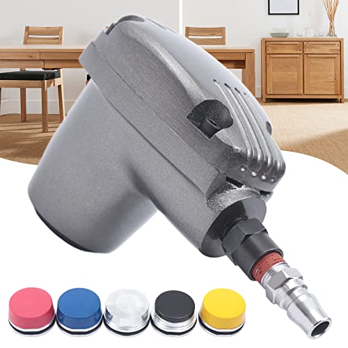 Air Pneumatic Automatic Palm Hammer With 6 Hammerheads, Hand-Held Pneumatic Hammer Air Flat Hammer Tool Automatic Mallet Compact Mini Hand Hold Vibrator Knocking Tool, 1000 Times/Minute #TOP21
