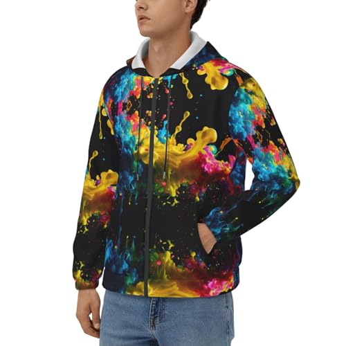Sweat à capuche pour homme au design original éclaboussures EdWal - 2