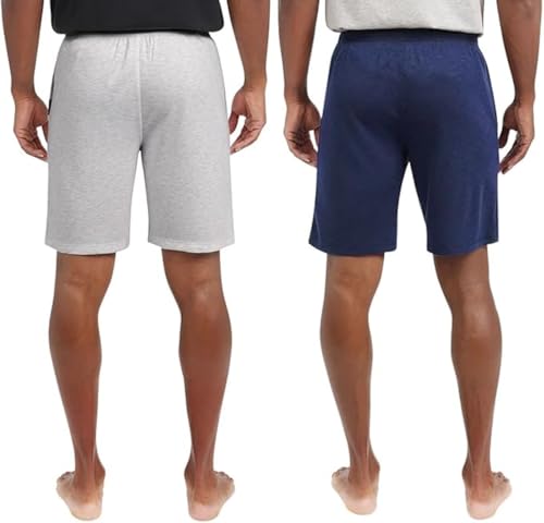 Eddie Bauer Men’s Comfort Fit Elastic Waistband with Outer Drawstring Lounge Short, 2 Pack (White,Large)2