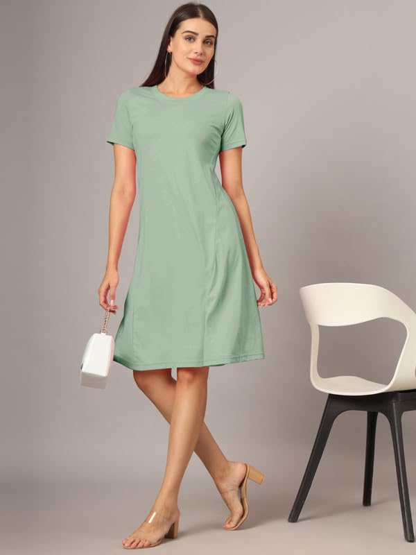 Image of Women's A-Line Cotton Midi Dress