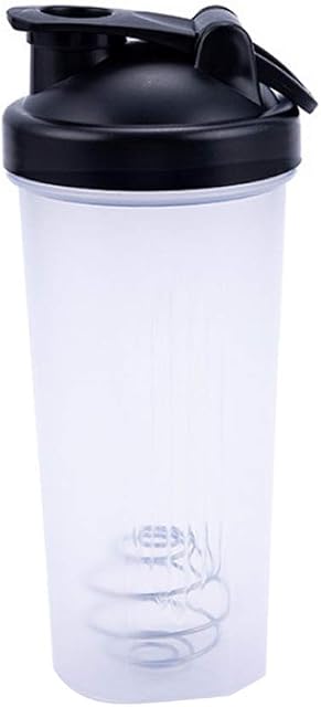 Shaker Cup Protein Shaker Bottle Plastic Sports Bottle Portable Leak-Proof Blender Multi-Function Shaker Shaker (-20°c-120°c) Black
