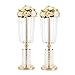 2 Pcs 23.75 inches Gold Vases for Centerpieces Tall Crystal Metal Vase Flower Stand Holders Wedding Centerpiece Chandelier for Reception Tables Wedding Supplies