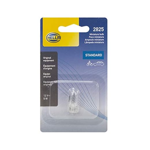 HELLA 2825SB Bulb 2825 12V 5W 4Cp W2.1X9.5D T3.25 Sb, Multi