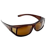 ACTIVE SOL Überzieh-Sonnenbrille für Herren | Sonnen-Überbrille UV400 | polarisiert | Fit-over Polbrille für Brillenträger (braun)