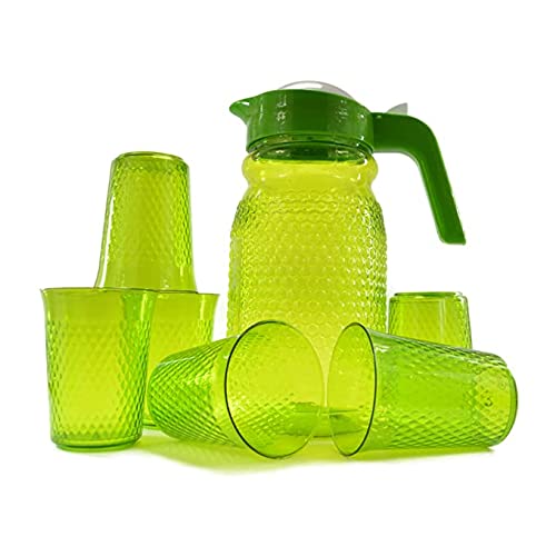 Buy Water jug Set of 6 Glass Homes Jug 6 Pieces Glass Set for Juice