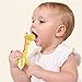 Baby Teether with Finger Toothbrush - 3 in Pack - 1x Silicone Infant Training Giraffe Teether Toy + 2X Finger Toothbrushes with Storage Case