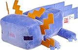 Mattel Minecraft Niebieski Aksolotl Pluszak (20 cm), miękka zabawka inspirowana grą komputerową, maskotka zabawka przytulanka dla dzieci 3+, JDH77